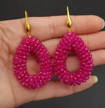 Lott oorbellen braam fuchsia roze_2